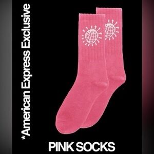 Harry Styles Amex exclusive pink socks KATTDO pop up shop Brooklyn OS unisex